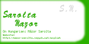 sarolta mazor business card